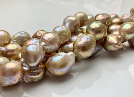 14-17mm AAA Jumbo Natural Color Mauve Pink Baroque Freshwater Pearl Beads Genuine Natural Baroque Freshwater Pearls 22 Beads #1052