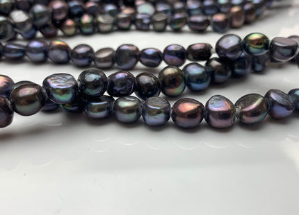 9-11 mm AAA Large Hole Peacock Freshwater Pearl Nugget Beads 2.1mm Hole Genuine Large Hole Peacock Freshwater Nugget Pearls. #332