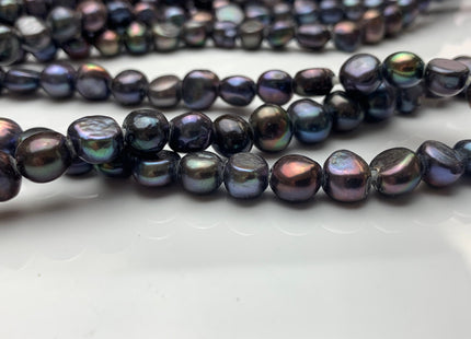 9-11 mm AAA Large Hole Peacock Freshwater Pearl Nugget Beads 2.1mm Hole Genuine Large Hole Peacock Freshwater Nugget Pearls. #332