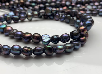 9-11 mm AAA Large Hole Peacock Freshwater Pearl Nugget Beads 2.1mm Hole Genuine Large Hole Peacock Freshwater Nugget Pearls. #332