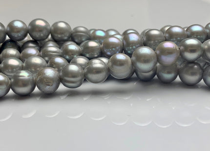 10-11 mm Large Hole Gray Color Potato Freshwater Pearl Beads Hole Size 2.2 mm Large Hole Beads Large Hole Freshwater Pearls #1464