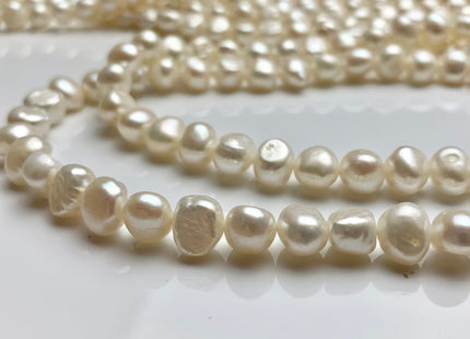 9-10 mm 10-11 mm AA Natural White Freshwater Nugget Pearl Beads Genuine Natural White Potato Nugget Shape Freshwater Pearls #1450