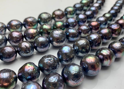13-17 mm AAA Limited Jumbo Size Rainbow Peacock Color Baroque/Edison Freshwater Pearl Extra Shiny Genuine Baroque Freshwater Pearl #1462