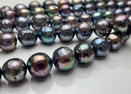 13-17 mm AAA Limited Jumbo Size Rainbow Peacock Color Baroque/Edison Freshwater Pearl Extra Shiny Genuine Baroque Freshwater Pearl #1462