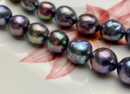 13-17 mm AAA Limited Jumbo Size Rainbow Peacock Color Baroque/Edison Freshwater Pearl Extra Shiny Genuine Baroque Freshwater Pearl #1462