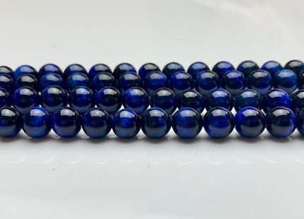 4mm 6mm 8mm 10mm 12mm Smooth Round Lapis Blue Color Tiger Eye Gemstone Beads Quality Tiger Eye Beads #2284