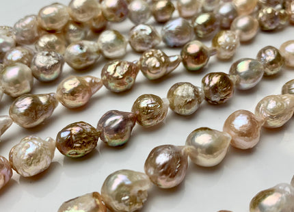 10x11-13 mm AA Natural Multi Pink Color Freshwater Baroque Beads Genuine Natural Color High Luster Baroque Pearls #1748