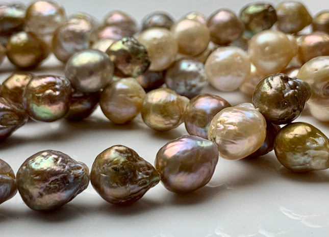 9-11 mm AA Natural Mixed Dark Mauve And Light Pink Color Freshwater Baroque Beads Genuine Natural Color High Luster Baroque Pearls #1749