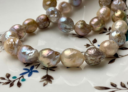 9-11 mm AA Natural Mixed Dark Mauve And Light Pink Color Freshwater Baroque Beads Genuine Natural Color High Luster Baroque Pearls #1749