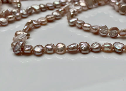 4-5 mm Natural Mauve Pink Potato Nugget Freshwater Pearl Beads Genuine Freshwater Pearls Tiny Mauve Nugget Cultured Seed Pearl Beads #1746