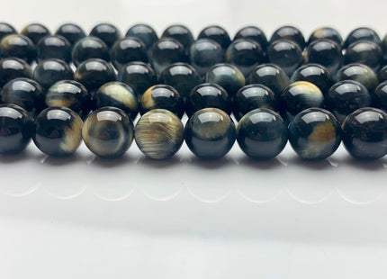 6 mm 10 mm AAA Smooth Round Dark Gray Hawk Tiger Eyes Natural Gemstone Beads Genuine High Quality Tiger Eye Loose Beads #2288