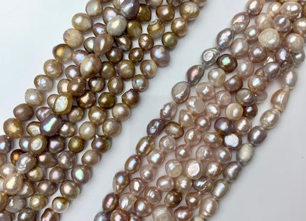 8-8.5 mm Natural Pink Or Natural Seaweed Color Freshwater Pearl Beads Natural Color Freshwater Nugget Pearls #1487
