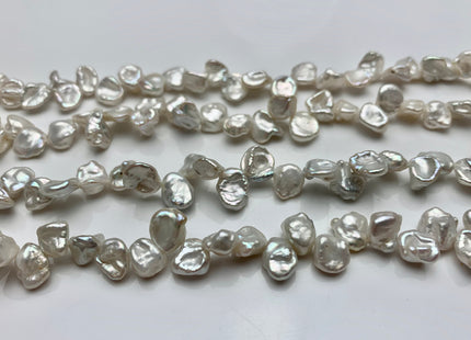 7x8-9 mm AA Natural White Top Drilled Keshi Freshwater Pearl Beads Rare Dancing Keshi Genuine Pearl Beads #1476