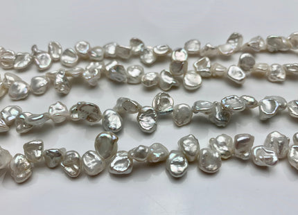 7x8-9 mm AA Natural White Top Drilled Keshi Freshwater Pearl Beads Rare Dancing Keshi Genuine Pearl Beads #1476