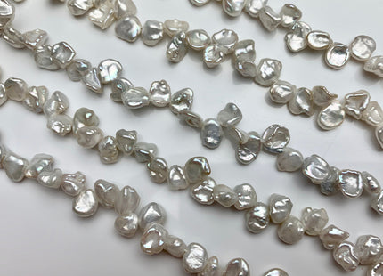 7x8-9 mm AA Natural White Top Drilled Keshi Freshwater Pearl Beads Rare Dancing Keshi Genuine Pearl Beads #1476