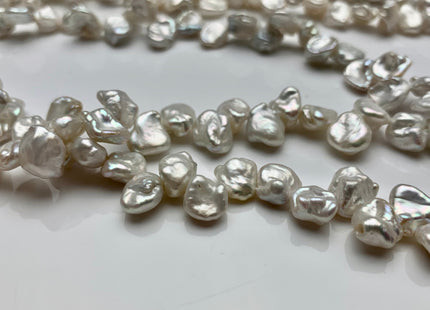 7x8-9 mm AA Natural White Top Drilled Keshi Freshwater Pearl Beads Rare Dancing Keshi Genuine Pearl Beads #1476