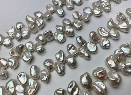 8-9 x 11-14 mm AAA Natural White Keishi Freshwater Pearls Top Drilled Keishi Pearl Beads High Luster Natural Cultured Keishi Pearls #1474