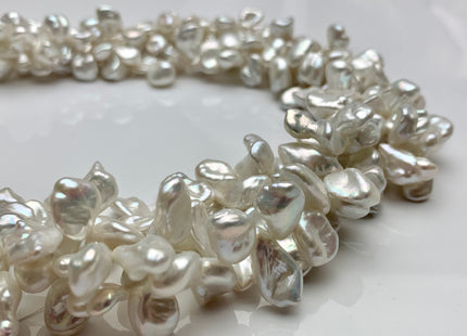 8-9 x 11-14 mm AAA Natural White Keishi Freshwater Pearls Top Drilled Keishi Pearl Beads High Luster Natural Cultured Keishi Pearls #1474