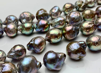 14-17mm AA Jumbo Pinkish Gray Baroque Freshwater Pearl Beads, Cultured Baroque Pearls, Genuine Baroque Freshwater Pearls #1053