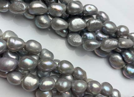 9x12 mm OR 10x14 mm Gray Rice/Oval Freshwater Pearl Nugget Beads Genuine High Luster Freshwater Pearls #1494