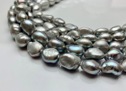 9x12 mm OR 10x14 mm Gray Rice/Oval Freshwater Pearl Nugget Beads Genuine High Luster Freshwater Pearls #1494