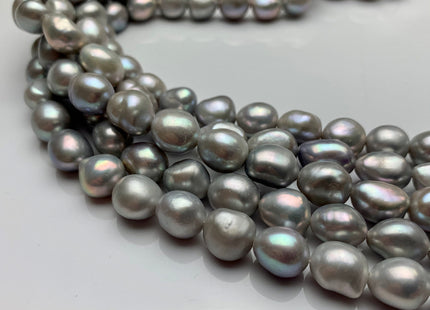 9x12 mm OR 10x14 mm Gray Rice/Oval Freshwater Pearl Nugget Beads Genuine High Luster Freshwater Pearls #1494