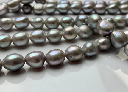 9x12 mm OR 10x14 mm Gray Rice/Oval Freshwater Pearl Nugget Beads Genuine High Luster Freshwater Pearls #1494
