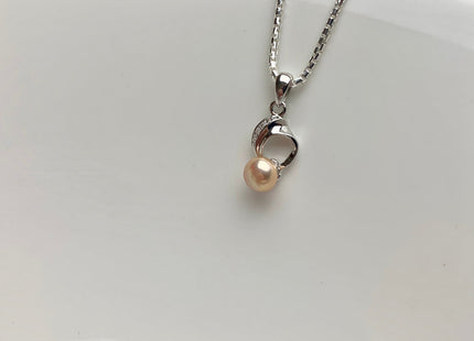 One Piece 925 Sterling Silver/Gold Pendant Setting Findings For Half Drilled Pearls Peg Design W/CZ Sterling Silver Pendant #1738-I