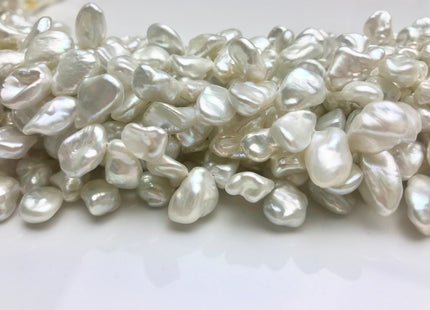 8-9 x 11-14 mm AAA Natural White Keishi Freshwater Pearls Top Drilled Keishi Pearl Beads High Luster Natural Cultured Keishi Pearls #1474