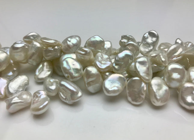 8-9 x 11-14 mm AAA Natural White Keishi Freshwater Pearls Top Drilled Keishi Pearl Beads High Luster Natural Cultured Keishi Pearls #1474