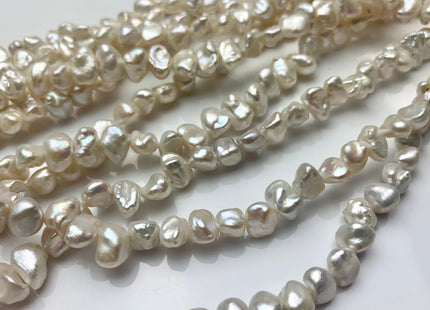 8-11 mm Natural White Keshi Nugget Freshwater Pearl Beads Center Drilled Genuine Freshwater Keshi Nugget Pearl #1515