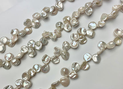 8-12 mm AAA Natural White Keshi Freshwater Pearls Top Drilled Keshi Pearl Beads High Luster Top Quality Cornflake Keshi Pearls #1492