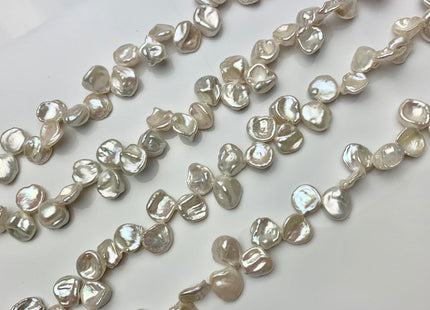 8-12 mm AAA Natural White Keshi Freshwater Pearls Top Drilled Keshi Pearl Beads High Luster Top Quality Cornflake Keshi Pearls #1492