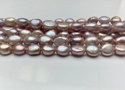 7.5x8-9 mm AAA Natural White OR Mauve Pink Color Rice Nugget Freshwater Pearl Beads Genuine Freshwater Pearls All Natural Color #1120