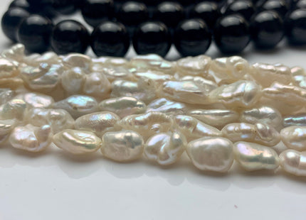 8-10x13-15 mm High Luster Limited Edition Natural White Keishi Rice Nugget Freshwater Pearls Beads, Genuine Natural Keishi Pearls. #1143