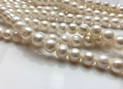 7-10 mm Natural White Potato Freshwater Pearl Beads Genuine Natural Freshwater Potato Pearl Beads #1516