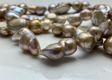 12-16 x 18-28 mm Baroque Peanut Pearls Natural Seaweed Color Double Beads Baroque Pearls Natural Cultured Baroque Pearl (156-BQSW1628)