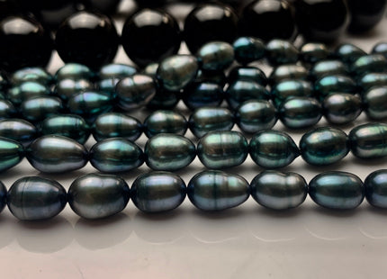 6x8 mm Prussian Blue Color Rice/Oval Freshwater Pearl Beads Genuine Cultured Freshwater Pearls #452