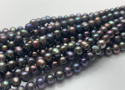 5 mm Peacock Color Potato Freshwater Pearl Bead Genuine Peacock Color Freshwater Pearls #1527