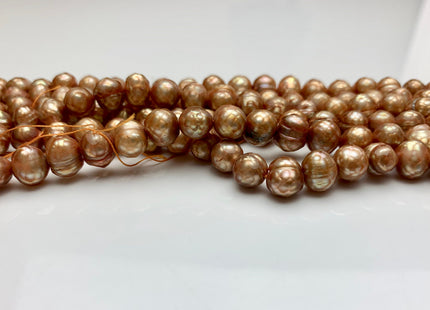 7-9 mm Rare Faceted Champagne Color Potato Freshwater Pearl Beads Genuine Faceted Freshwater Pearls #1776