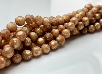 6 mm Rare Faceted Champagne Color Potato Freshwater Pearl Beads Genuine Faceted Freshwater Pearls #1771