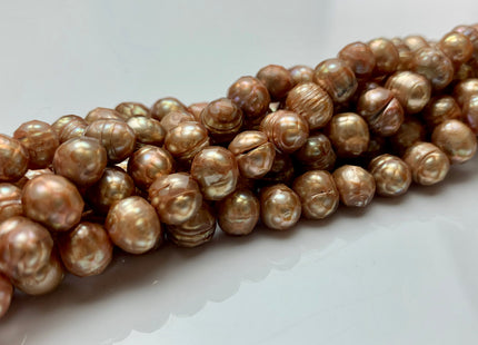 7 mm Rare Faceted Champagne Color Potato Freshwater Pearl Beads Genuine Faceted Freshwater Pearls #1777