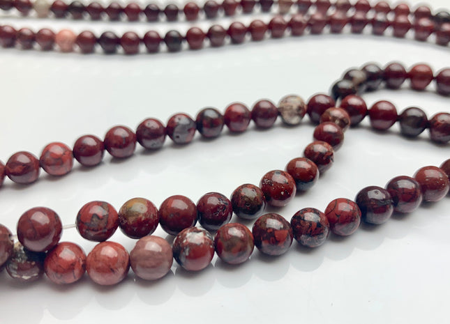 4mm 6mm 8mm 10mm AAA Smooth Round Natural Red Poppy Jasper Gemstone Beads Multi Red Brown Color Jasper Loose Beads #2296