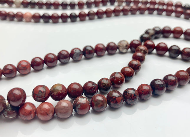 4mm 6mm 8mm 10mm AAA Smooth Round Natural Red Poppy Jasper Gemstone Beads Multi Red Brown Color Jasper Loose Beads #2296