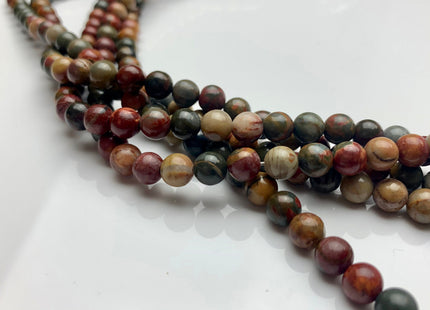 4mm 6mm 8mm 10mm AAA Smooth Round Natural Red Creek Jasper Gemstone Beads Multi Red Green Brown Color Jasper Loose Beads #2297
