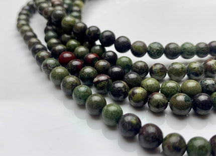 4mm 6mm 8mm 10mm AAA Smooth Round Natural Dragon Blood Jasper Gemstone Beads Multi Red Green Color Jasper Loose Beads #2298