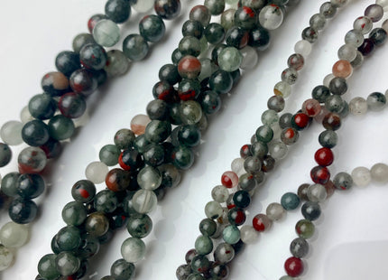 4mm 6mm 8mm 10mm AAA Smooth Round Africa Bloodstone Beads Natural Color High Quality Round Africa Bloodstone Gemstone Loose Beads #2300