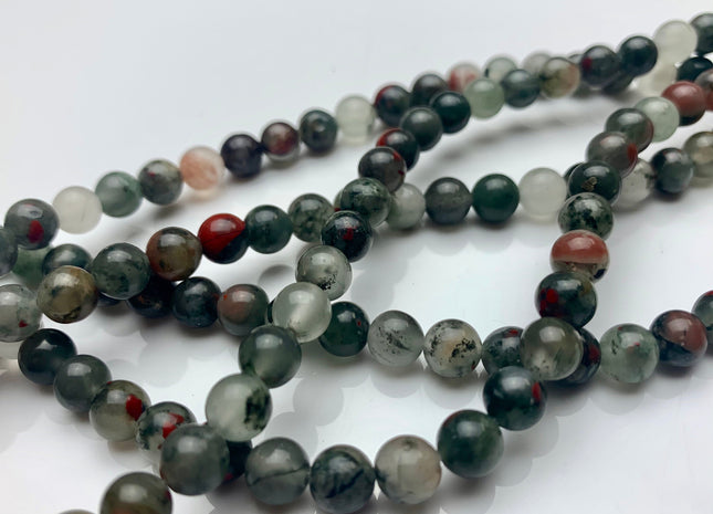 4mm 6mm 8mm 10mm AAA Smooth Round Africa Bloodstone Beads Natural Color High Quality Round Africa Bloodstone Gemstone Loose Beads #2300