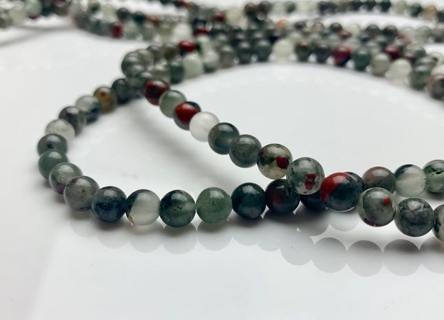 4mm 6mm 8mm 10mm AAA Smooth Round Africa Bloodstone Beads Natural Color High Quality Round Africa Bloodstone Gemstone Loose Beads #2300