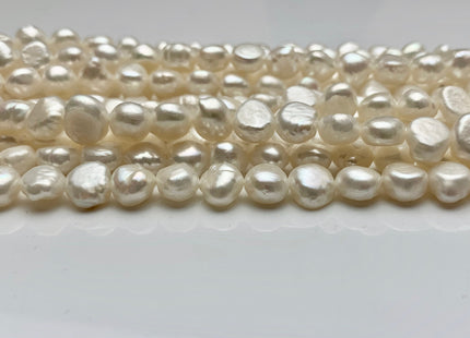 7-8 mm AA Natural White Nugget Freshwater Pearl Beads Genuine Natural Color Freshwater Nugget Pearls #1782